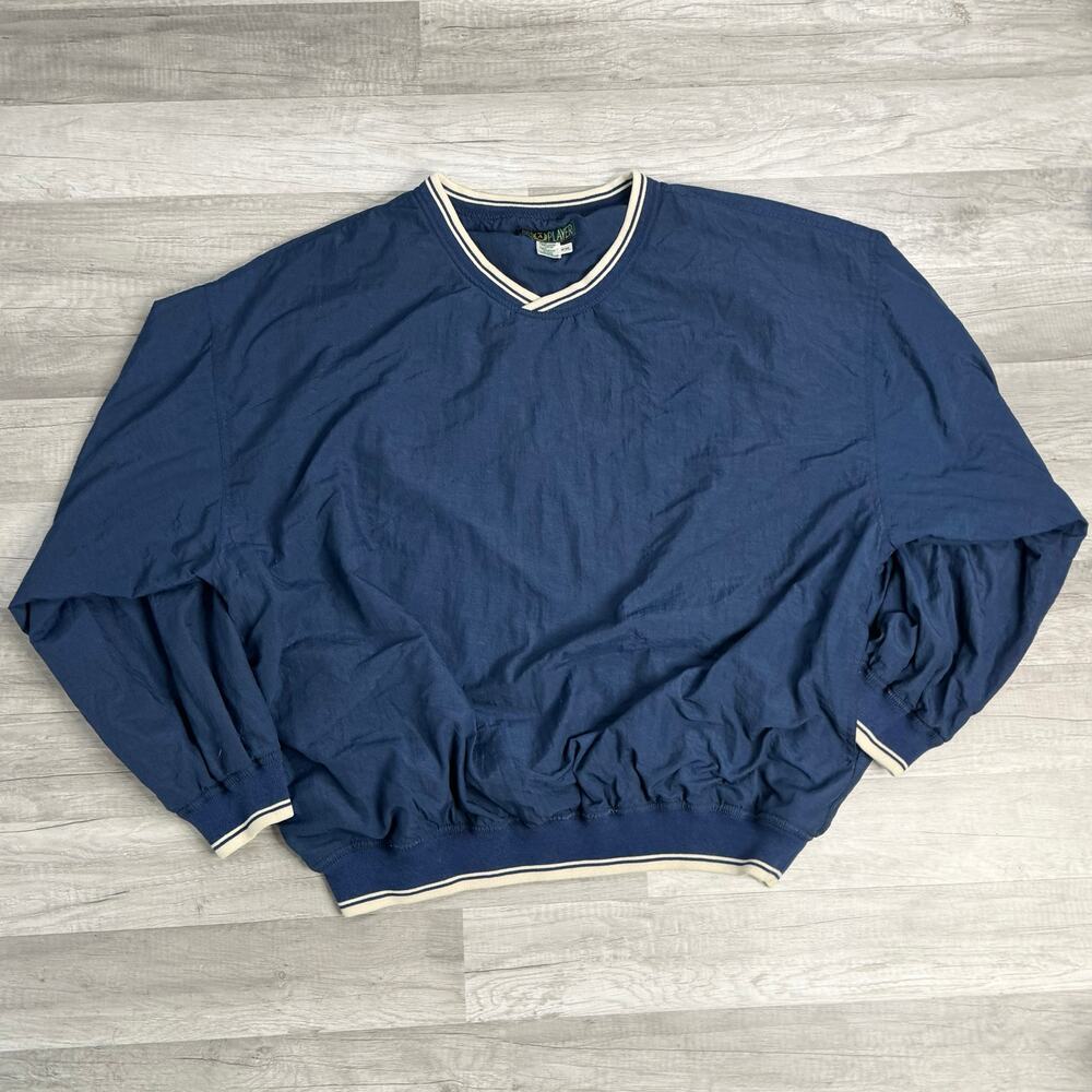 Vintage Men’s Navy Pullover Windbreaker Golf Size XXL